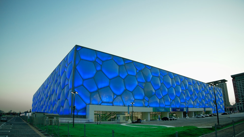 Das Nationale Schwimmzentrum in Peking im parametrischen Design