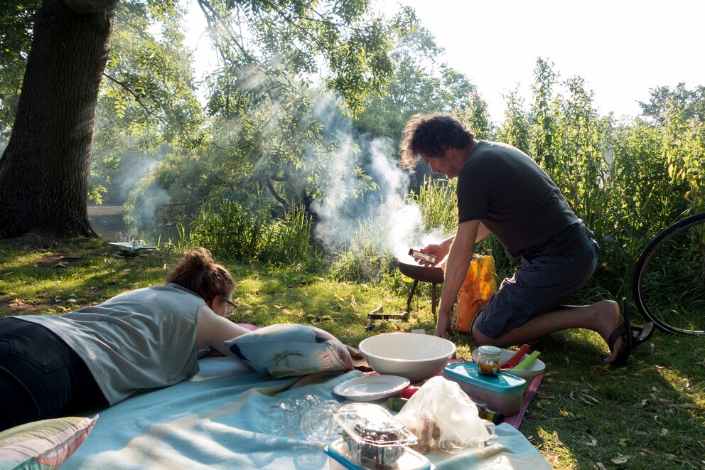 Grillen in der Natur