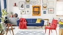 Deko-Trends 2024: Kunst an der Wand, viele Muster und kräftige Farben