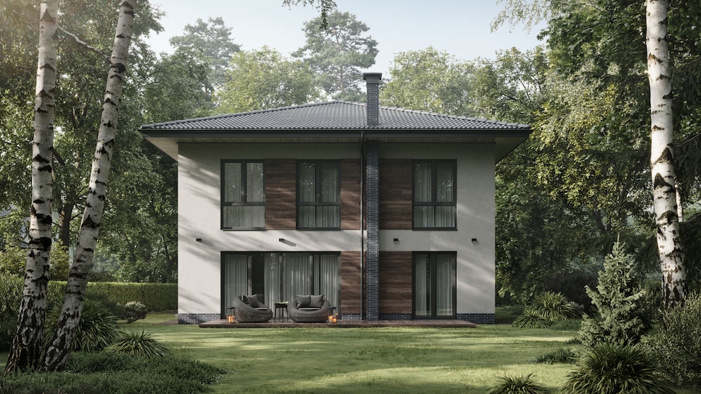 Zeltdach als Dachform für ein Haus