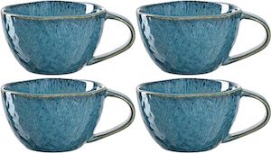 Keramiktasse blau 4er-Set