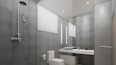 Graues Badezimmer
