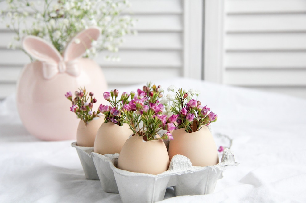 Eierschalen als Mini-Blumentöpfe