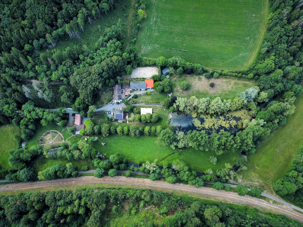 Eine Luftaufnahme von Gut Neuwerk