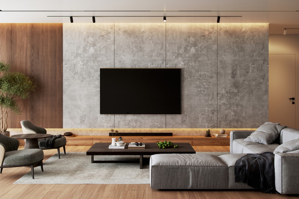 Prefabricated wall with indirect lighting