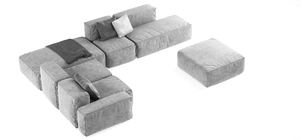 Modulsofa in Grau