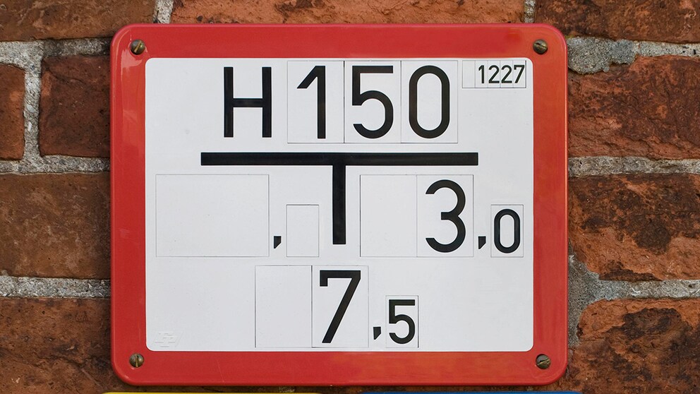 Schild für Hydrant