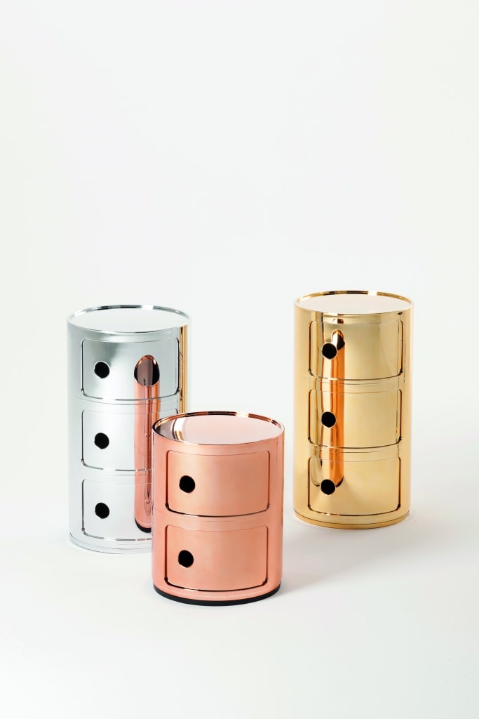 Componibili container in metallic looks