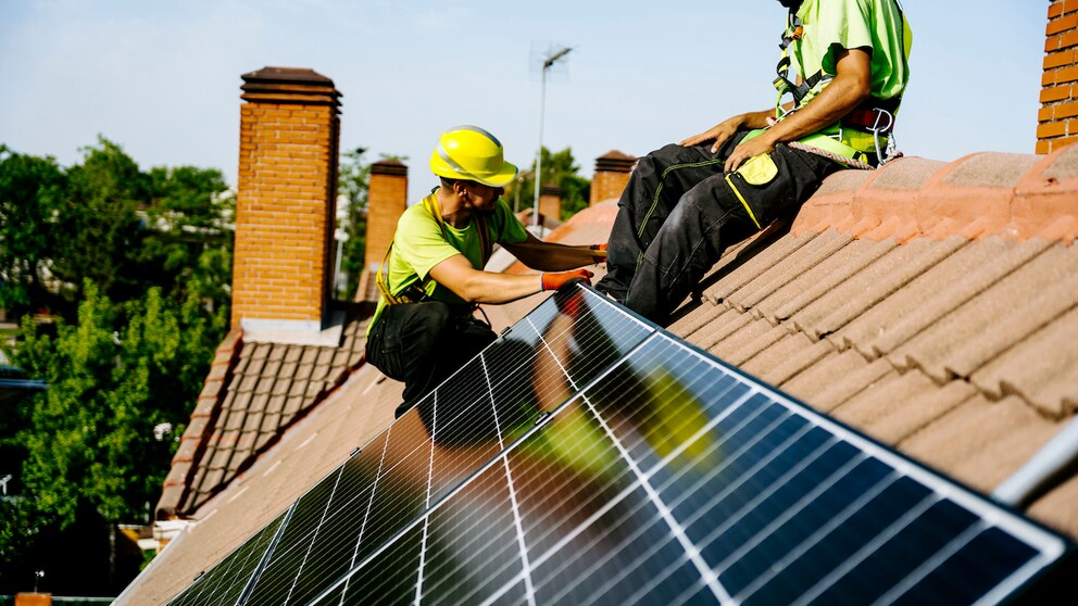 Solaranlage auf dem Dach