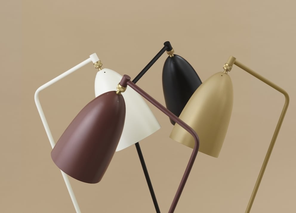 Grasshopper floor lamp by Gubi in several colors