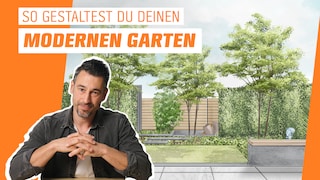 Ein Entwurf für eine moderne Gartengestaltung.