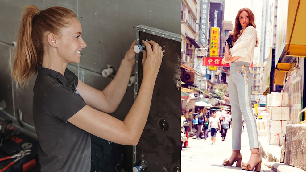 Sandra Hunke ist Handwerkerin, Model und Autorin. In der „Baumädchen-Kolumne“ gibt sie Einblicke in ihre Leben zwischen Baustelle und Laufsteg.