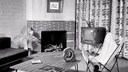 Der Butterfly Chair in einem Wohnzimmer Mitte des 20. Jahrhunderts