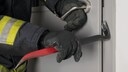 Feuerwehr an der Tür