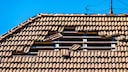 Abgedecktes Hausdach