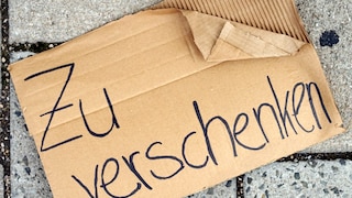 Schild „Zu verschenken“