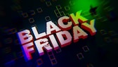 Black Friday Logo in schwarz und grün, rot