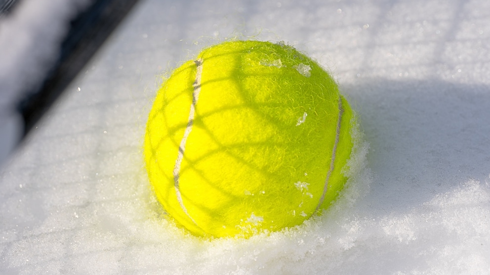 Ein Tennisball im Garten kann im Winter Leben retten