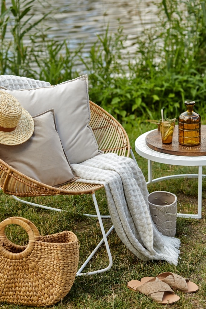 wicker seating is included in the garden furniture trends 2025