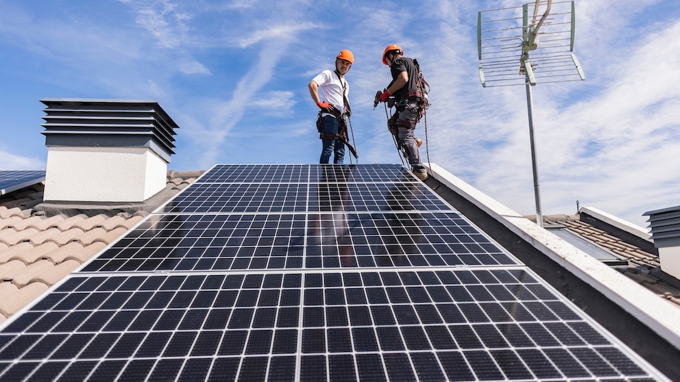 Inspektion einer Solaranlage