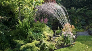 Um im Garten Wasser zu sparen, sollte man auf einen Gartensprinkler verzichten