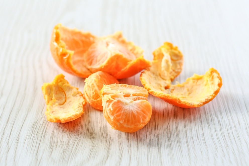 Mandarinenschalen Schnecken
