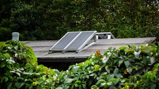 Solaranlage im Kleingarten