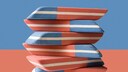 Viele Radiergummis haben zwei Seiten – eine rote, eine blaue