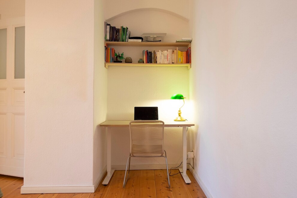 Space-saving home office setup