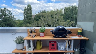 Selbstgebaute Grillstation