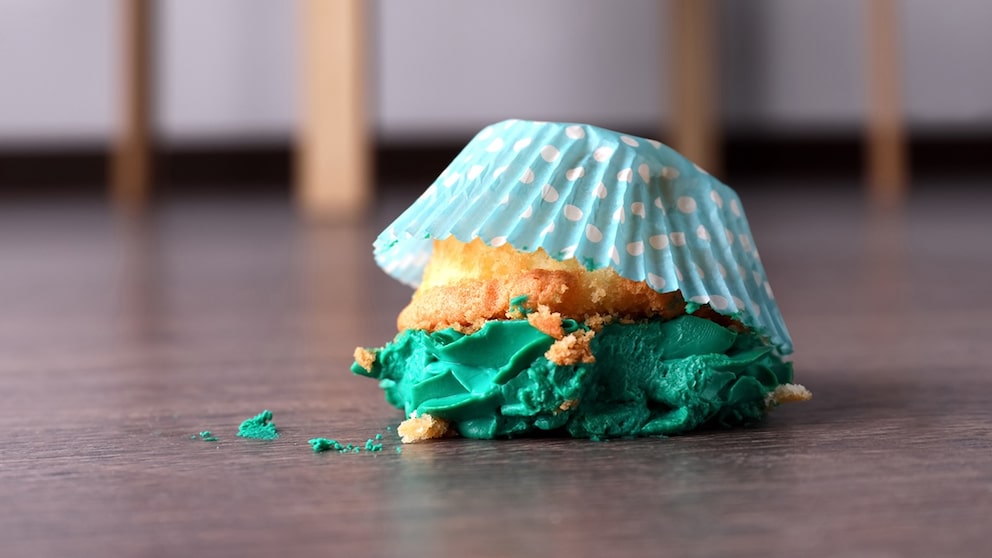 Cupcake auf Boden