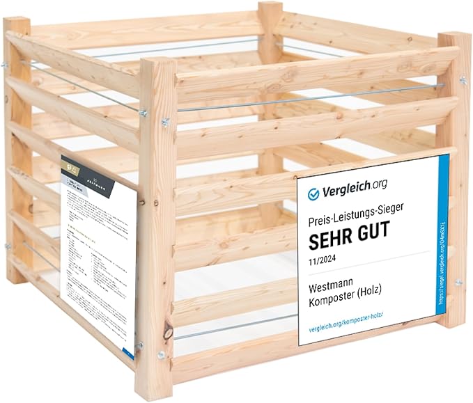WESTMANN Komposter M aus Lärchenholz inkl. Kompostieranleitung