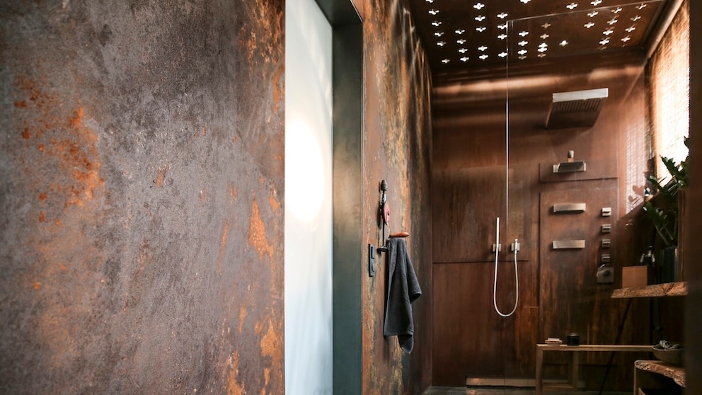 Kupferfliesen im Badezimmer