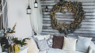 Balkon Weihnachten Deko