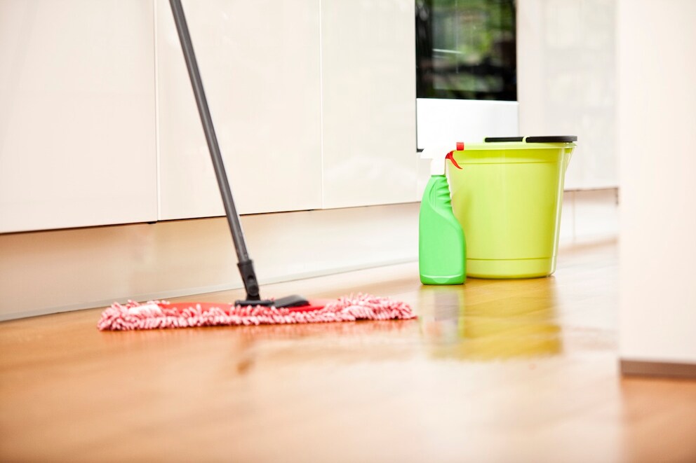 Cleaning the kitchen