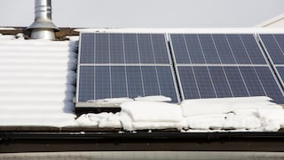 Solaranlage Schnee