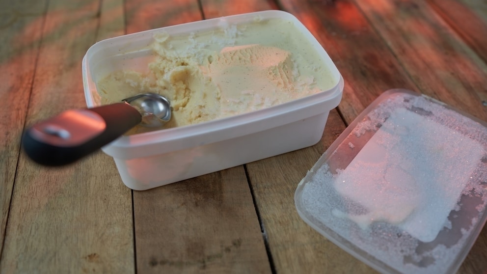 Eiskristalle auf Eiscreme vermeiden