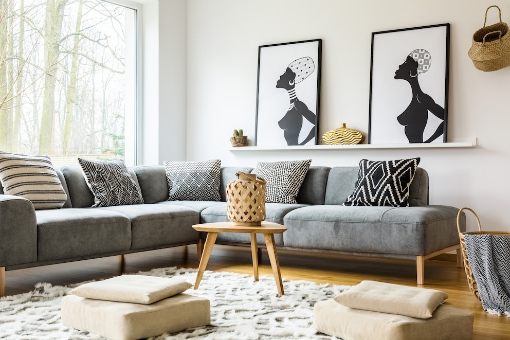 In R&auml;umen mit viel Licht wirken Ecksofas am besten