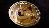 Nahaufnahme der Kryptowährung „Dogecoin“