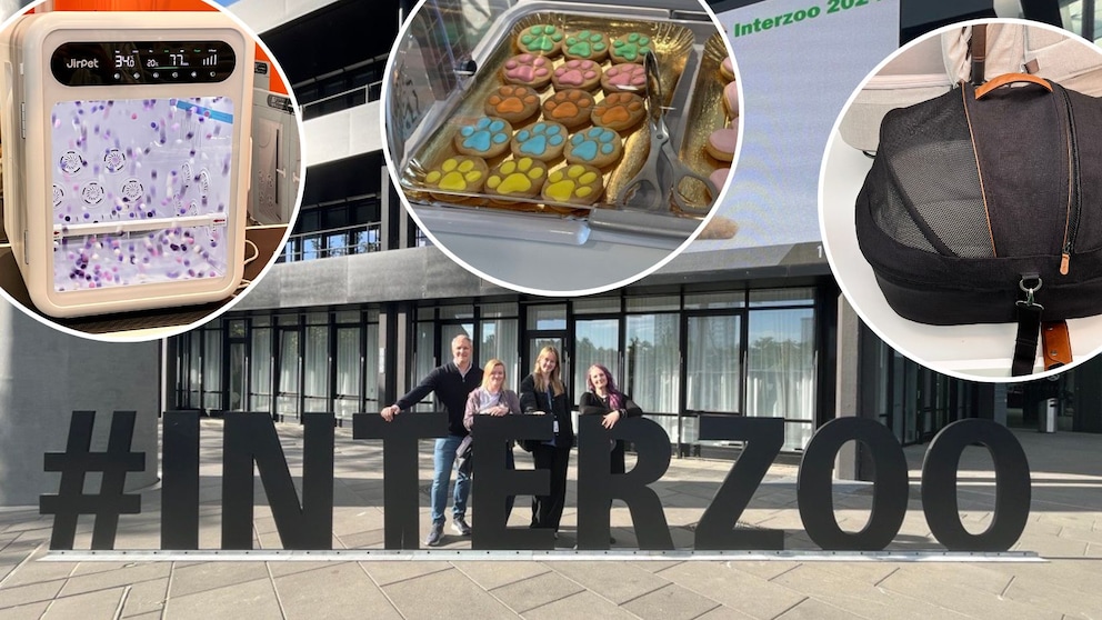 Michael Beck, Louisa Stoeffler und Saskia Schneider bei der Interzoo 2024