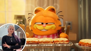 Garfield beim Lasagne-Essen aus dem Film „Garfield – Eine extra Portion Abenteuer“