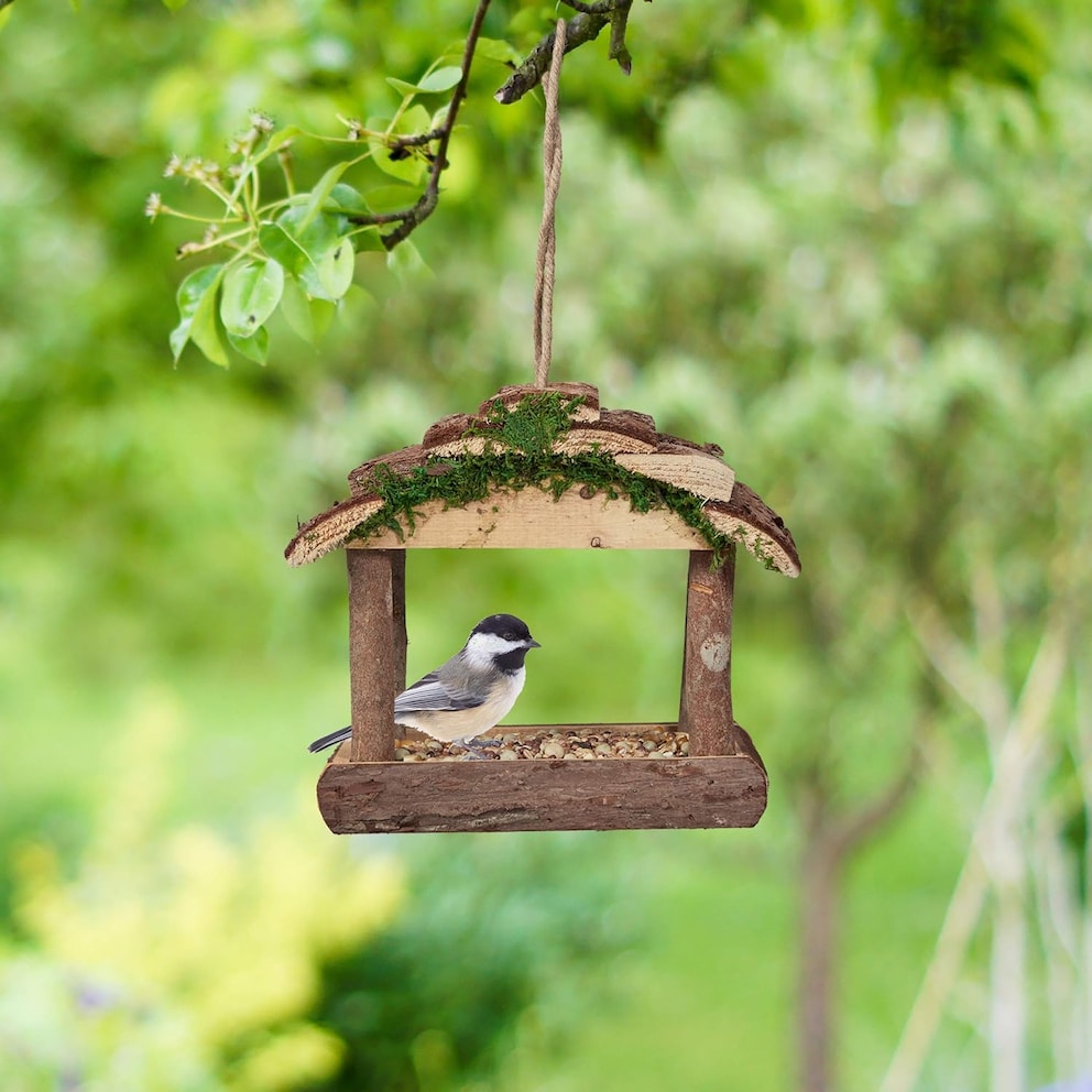 Relaxdays Vogelfutterhaus aus Holz