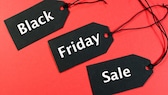 Black Friday Sale Logo mit rotem Hintergrund