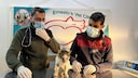 Diese verletzten Katzen zählten zu den ersten Tieren, die aus Aleppo in die Praxis nach Idlib gebracht und dort intensiv versorgt werden konnten.