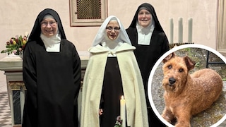 Neben den drei Schwestern wohnt auch Klosterhund Philo im Eremitage in Siegburg.