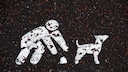 Weißes Hundekot-Zeichen