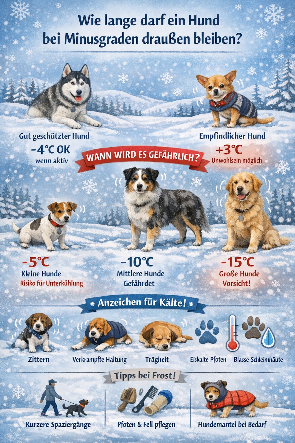 Infografik Ab wann frieren Hunde-PETBOOK mit KI erstellt