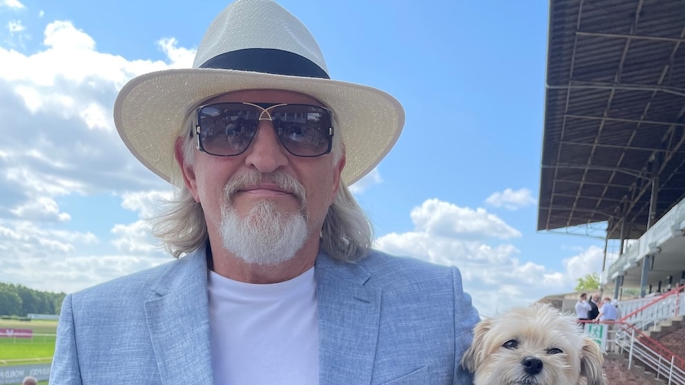 Setfoto von Frank Kessler und Hündin Daisy