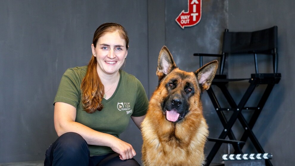 Farina Klause trainierte Schäferhund Capo für seine Rolle als „Kommissar Rex“