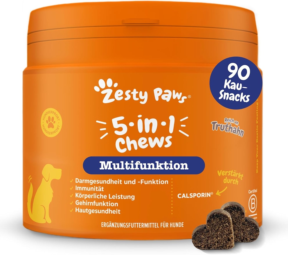 Zesty Paws 5-in-1 Multivitamin f&uuml;r Hunde